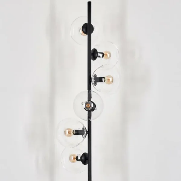 hofstein Lampadaire - Verre 15 cm Gastor Clair, 6 lumières* Lampes En Verre