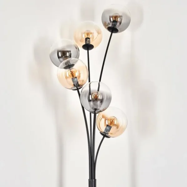 hofstein Lampadaire - Verre 15 cm Gastor Ambre, Clair, Fumé, 6 lumières* Lampes Modernes