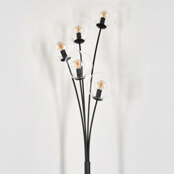 hofstein Lampadaire - Verre 15 cm Gastor Clair, 5 lumières* Lampes En Verre