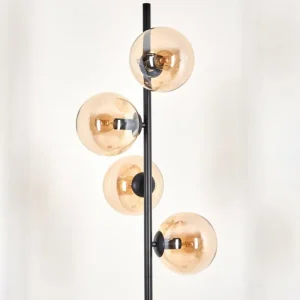 hofstein Lampadaire - Verre 15 cm Gastor Ambre, 4 lumières* Lampes En Verre