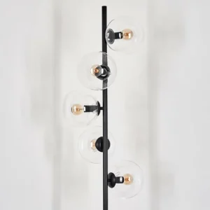 hofstein Lampadaire - Verre 15 cm Gastor Clair, 5 lumières* Lampes En Verre