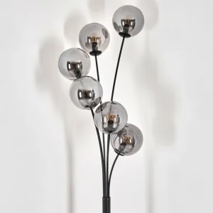hofstein Lampadaire - Verre 15 cm Gastor Fumé, 6 lumières* Lampes Modernes