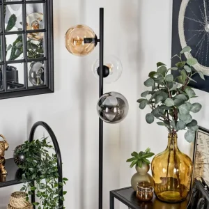 hofstein Lampadaire - Verre 15 cm Gastor Ambre, Clair, Fumé, 3 lumières* Lampes Modernes