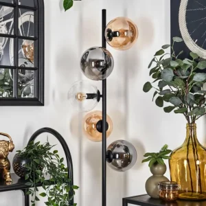 hofstein Lampadaire - Verre 15 cm Gastor Ambre, Clair, Fumé, 5 lumières* Lampes Modernes