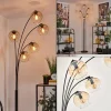 hofstein Lampadaire - Verre 15 cm Koyoto Ambre, Clair, 5 lumières* Lampes En Verre