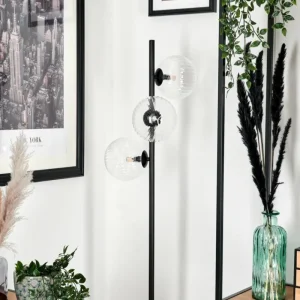 hofstein Lampadaire - Verre 15 cm Remaisnil Clair, 3 lumières* Lampes Modernes