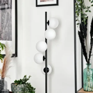 hofstein Lampadaire - Verre 12 cm Remaisnil Blanc, 5 lumières* Lampes Modernes