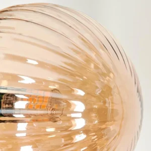 hofstein Lampadaire - Verre 12 cm Remaisnil Ambre, 6 lumières* Lampes Modernes