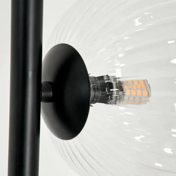 hofstein Lampadaire - Verre 15 cm Remaisnil Clair, 3 lumières* Lampes Modernes