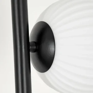 hofstein Lampadaire - Verre 12 cm Remaisnil Blanc, 3 lumières* Lampes Modernes