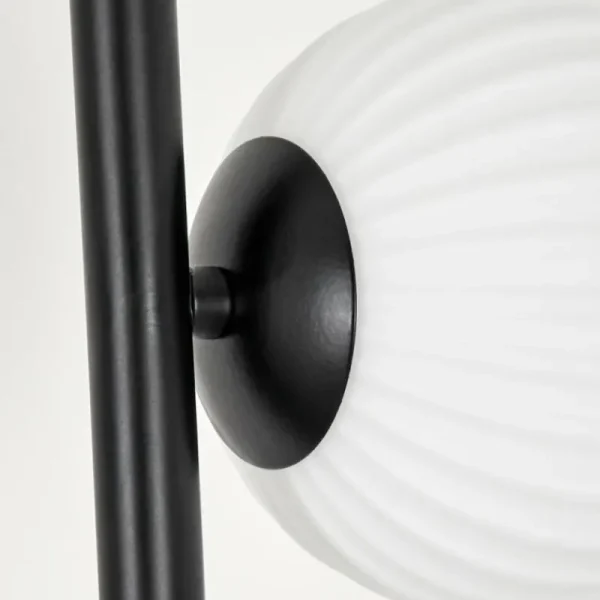 hofstein Lampadaire - Verre 12 cm Remaisnil Blanc, 3 lumières* Lampes Modernes