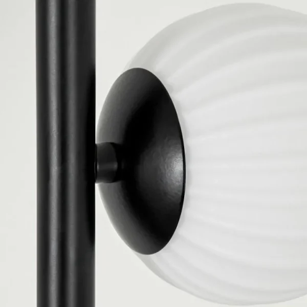 hofstein Lampadaire - Verre 10 cm Remaisnil Blanc, 6 lumières* Lampes En Verre