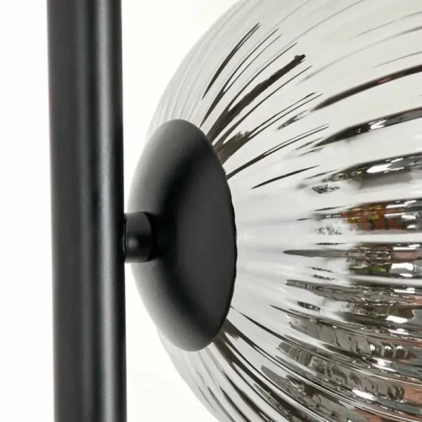 hofstein Lampadaire - Verre 15 cm Remaisnil Fumé, 3 lumières* Lampes Modernes