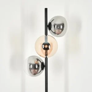 hofstein Lampadaire - Verre 15 cm Remaisnil Ambre, Clair, Fumé, 3 lumières* Lampes Modernes
