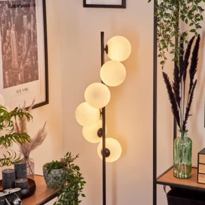 hofstein Lampadaire - Verre 15 cm Remaisnil Blanc, 6 lumières* Lampes Modernes