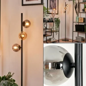 hofstein Lampadaire - Verre Remaisnil Ambre, Fumé, 3 lumières* Lampes Modernes