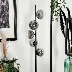 hofstein Lampadaire - Verre Remaisnil Clair, Fumé, 5 lumières* Lampes Modernes