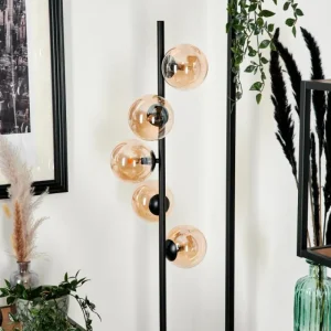 hofstein Lampadaire - Verre Remaisnil Ambre, 5 lumières* Lampes En Verre