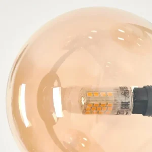 hofstein Lampadaire - Verre Remaisnil Ambre, 6 lumières* Lampes En Verre