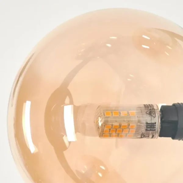 hofstein Lampadaire - Verre Remaisnil Ambre, 6 lumières* Lampes En Verre