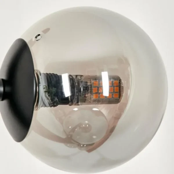 hofstein Lampadaire - Verre Remaisnil Fumé, 5 lumières* Lampes Modernes