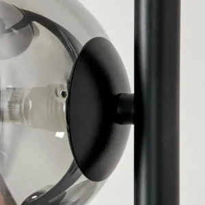 hofstein Lampadaire - Verre Remaisnil Clair, Fumé, 5 lumières* Lampes Modernes