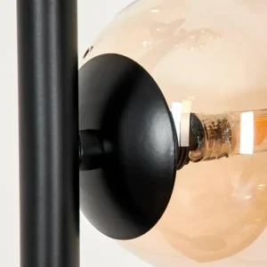 hofstein Lampadaire - Verre Remaisnil Noir, 6 lumières* Lampes En Verre