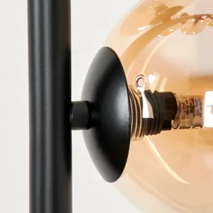 hofstein Lampadaire - Verre Remaisnil Noir, 6 lumières* Lampes En Verre