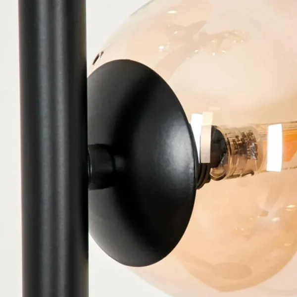 hofstein Lampadaire - Verre Remaisnil Noir, 5 lumières* Lampes En Verre