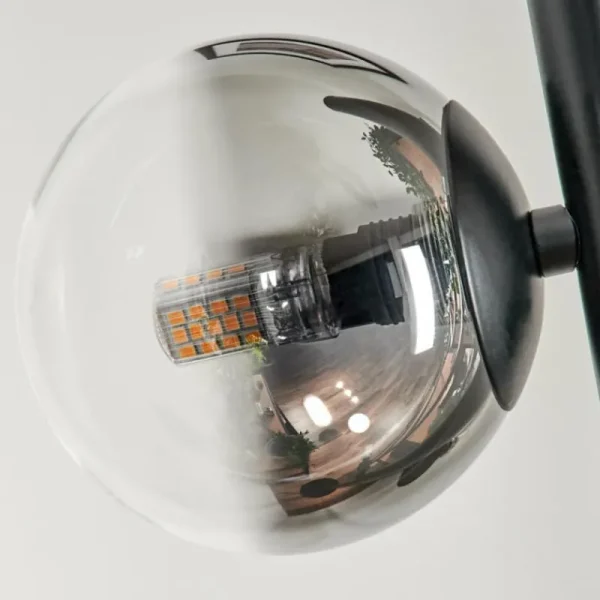 hofstein Lampadaire - Verre Remaisnil Clair, Fumé, 3 lumières* Lampes Modernes