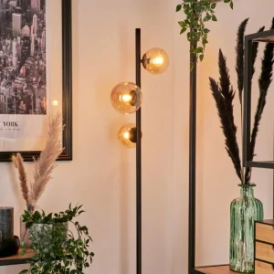 hofstein Lampadaire - Verre Remaisnil Ambre, 3 lumières* Lampes En Verre