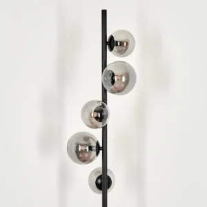 hofstein Lampadaire - Verre Remaisnil Fumé, 5 lumières* Lampes Modernes