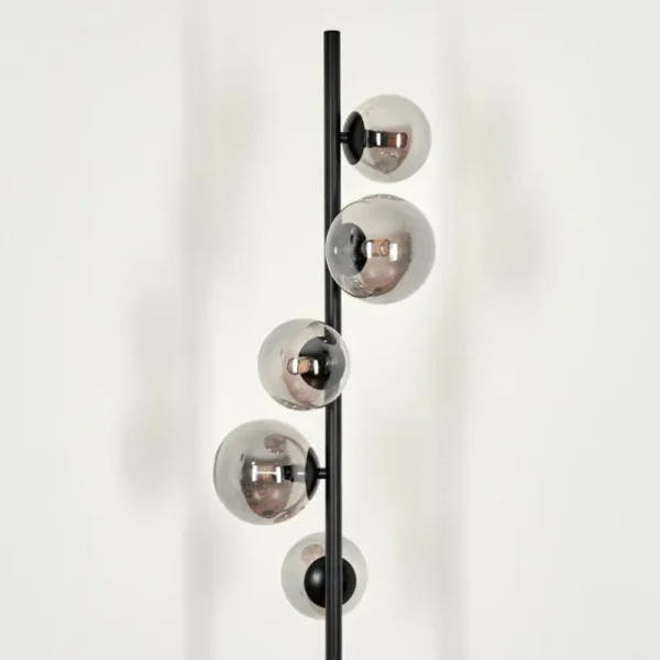 hofstein Lampadaire - Verre Remaisnil Fumé, 5 lumières* Lampes Modernes