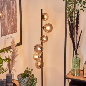 hofstein Lampadaire - Verre Remaisnil Fumé, 6 lumières* Lampes Modernes