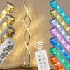 hofstein Lampadaire Assuan LED Chrome, 1 lumière, Télécommandes, Changeur de couleurs* Lampes Modernes