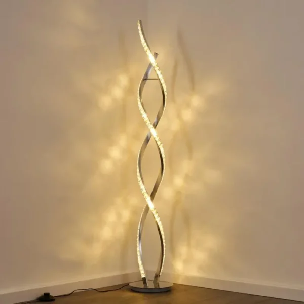 hofstein Lampadaire Assuan LED Chrome, 1 lumière, Télécommandes, Changeur de couleurs* Lampes Modernes