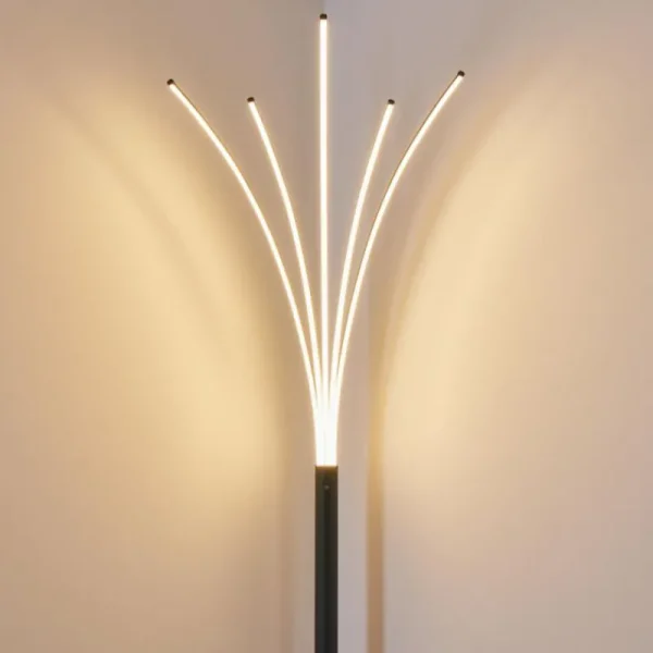 hofstein Lampadaire Bakersfield LED Noir, Blanc, 1 lumière* Lampes Modernes