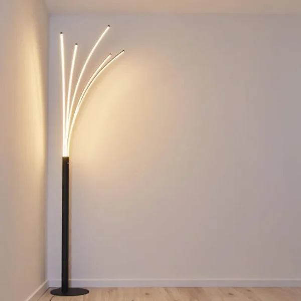 hofstein Lampadaire Bakersfield LED Noir, Blanc, 1 lumière* Lampes Modernes