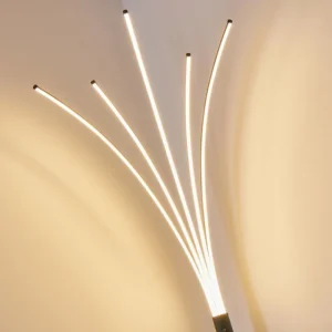 hofstein Lampadaire Bakersfield LED Noir, Blanc, 1 lumière* Lampes Modernes