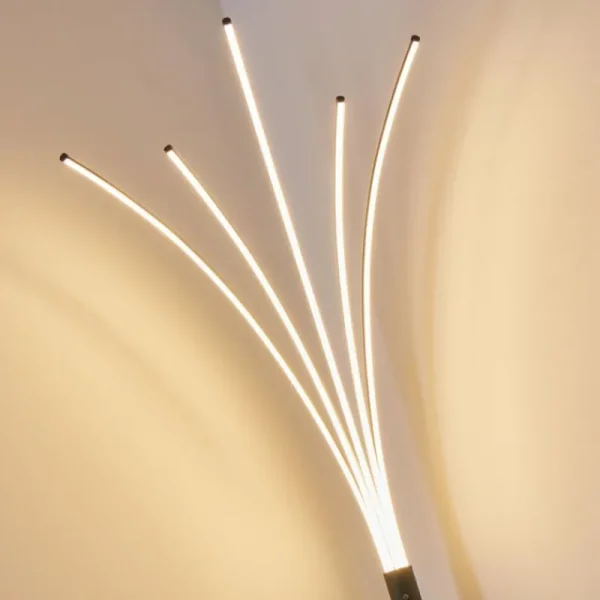 hofstein Lampadaire Bakersfield LED Noir, Blanc, 1 lumière* Lampes Modernes