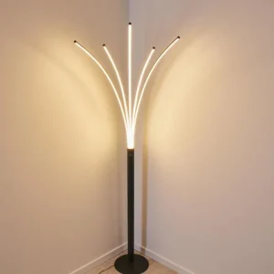 hofstein Lampadaire Bakersfield LED Noir, Blanc, 1 lumière* Lampes Modernes