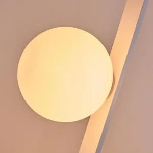 hofstein Lampadaire Beland Blanc, 3 lumières* Lampes En Verre