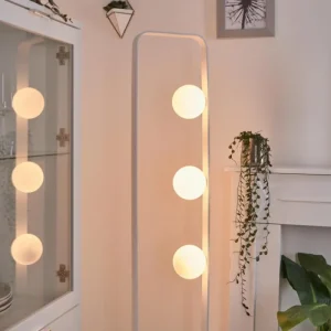 hofstein Lampadaire Beland Blanc, 3 lumières* Lampes En Verre