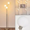 hofstein Lampadaire Bernado Nickel mat, 3 lumières* Lampes En Verre