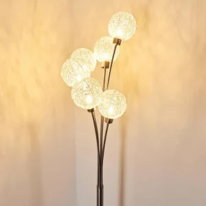 hofstein Lampadaire Bernado Nickel mat, 6 lumières* Lampes Modernes