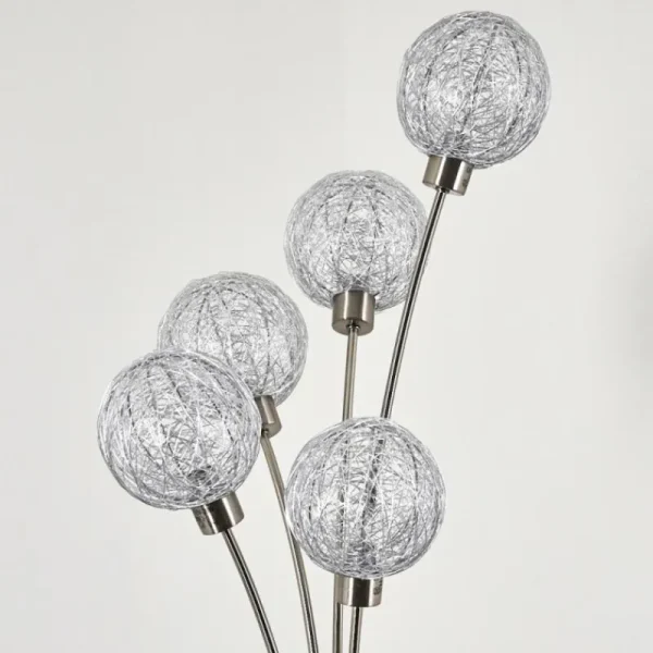 hofstein Lampadaire Bernado Nickel mat, 5 lumières* Lampes Modernes
