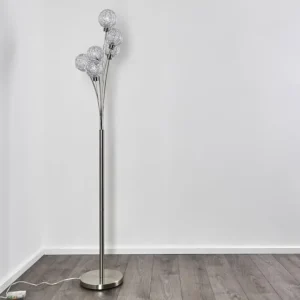 hofstein Lampadaire Bernado Nickel mat, 6 lumières* Lampes Modernes