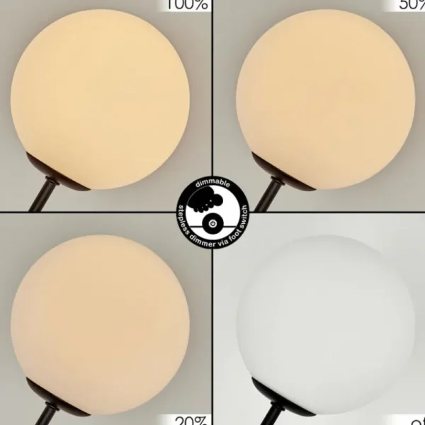 hofstein Lampadaire Bernado Noir, 5 lumières* Lampes En Verre