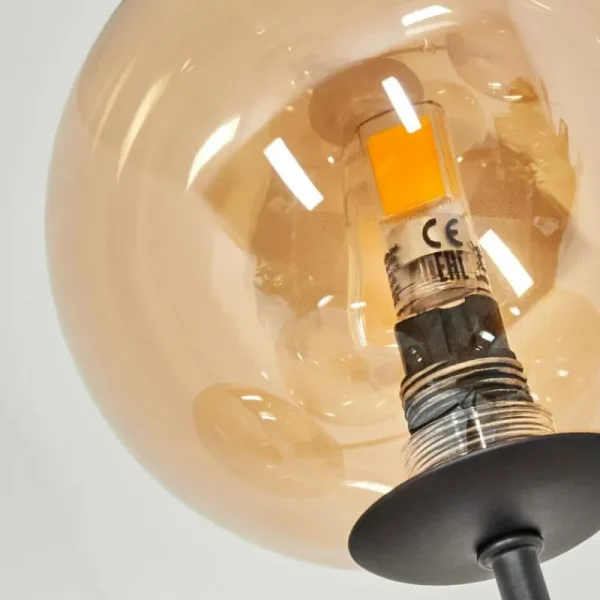 hofstein Lampadaire Bernado Noir, 5 lumières* Lampes En Verre
