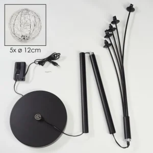 hofstein Lampadaire Bernado Noir, 5 lumières* Lampes Modernes
